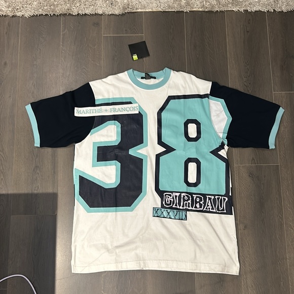 Marithe Francois Girbaud Oversized Baggy Big 38 Logo Tshirt Hip Hop Men Size XXL - Picture 3 of 17